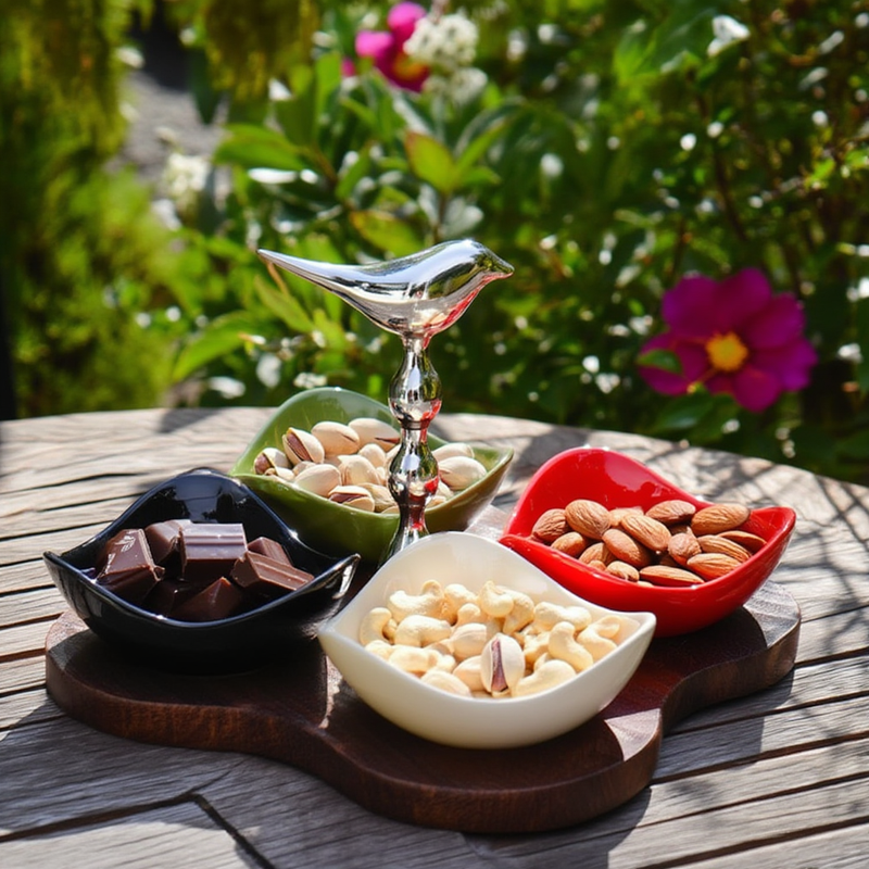 Elegant Bird Snack Tray