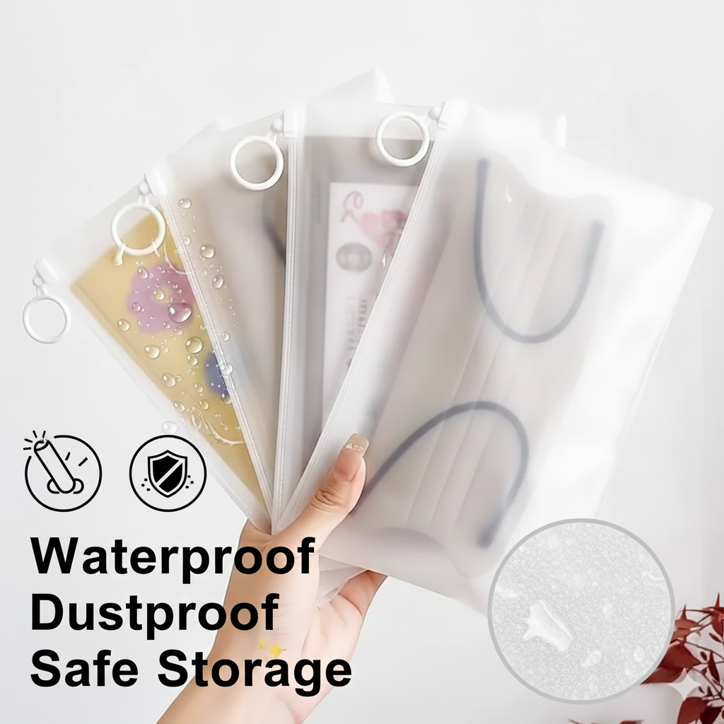 Transparent Storage Pouches – Lightweight and space-saving