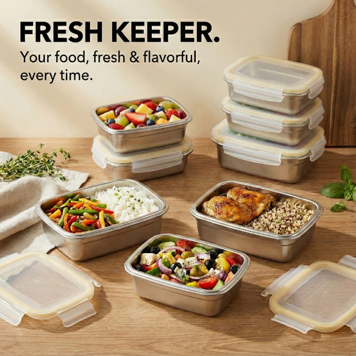 Steel Food Box – Airtight & Leak-Proof Design
