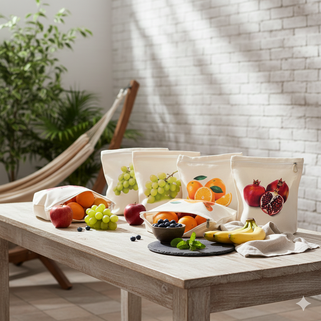Vegetable & Fruit Storage Bags – Refrigerator-Friendly Design