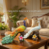 Twin Peacock Showpiece
