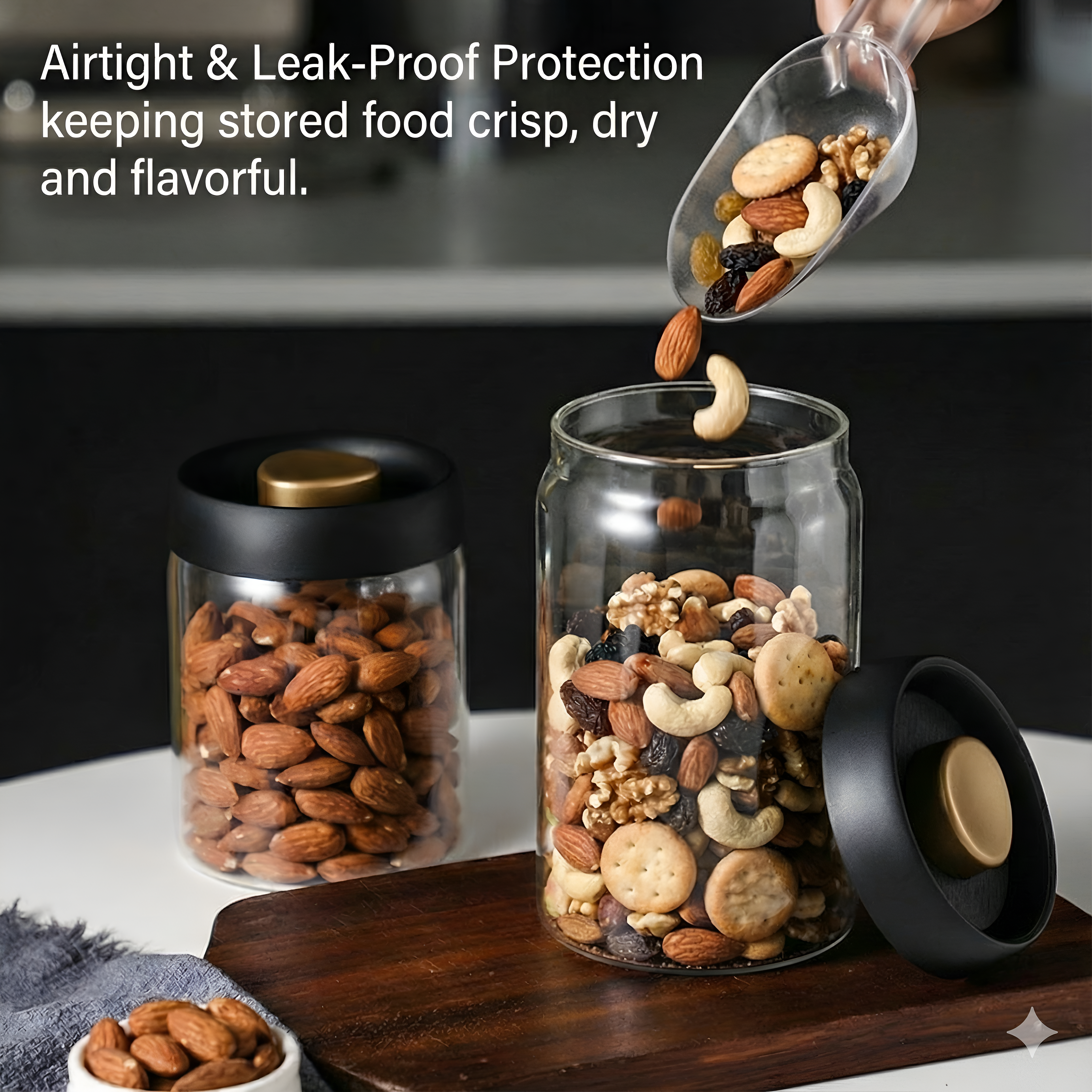 Vacuum Press Storage Jars – Modern & Minimal Premium Look