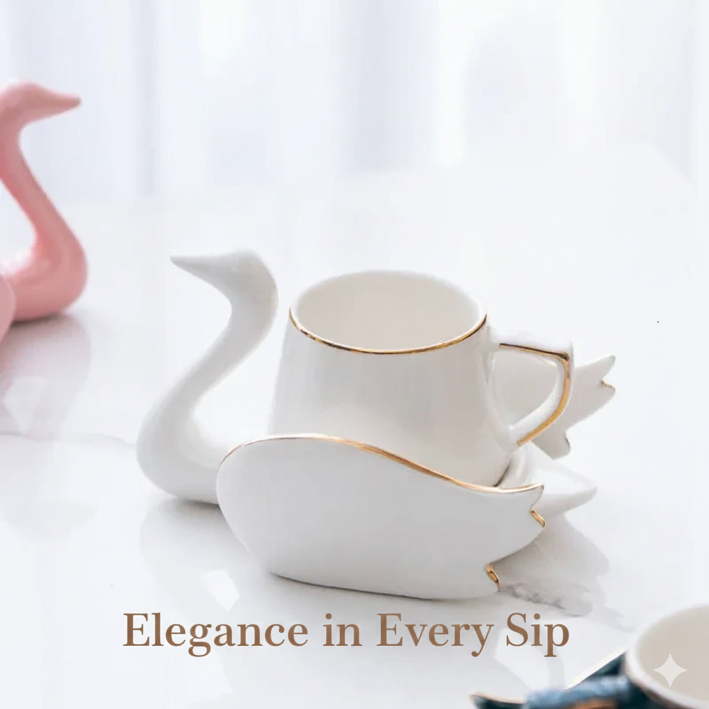 Elegant Swan Cup Set – Exquisite Swan Design