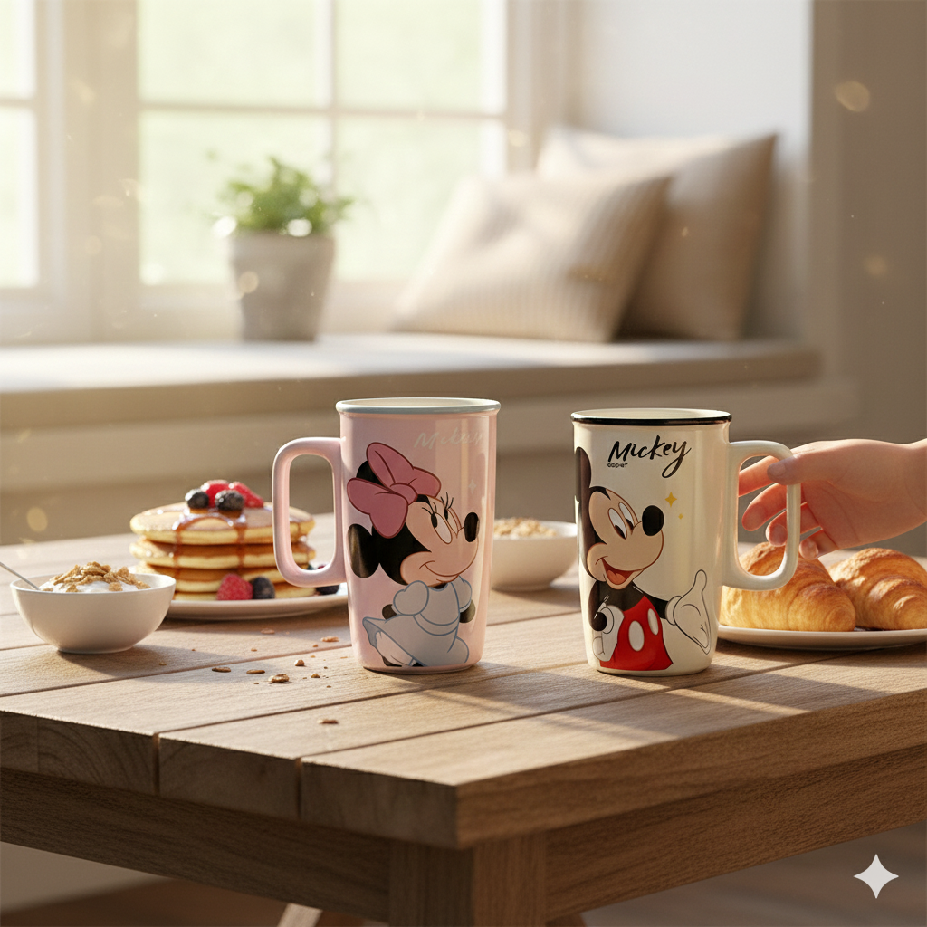 Aesthetic Minnie & Mickey Mug – Pastel Perfection