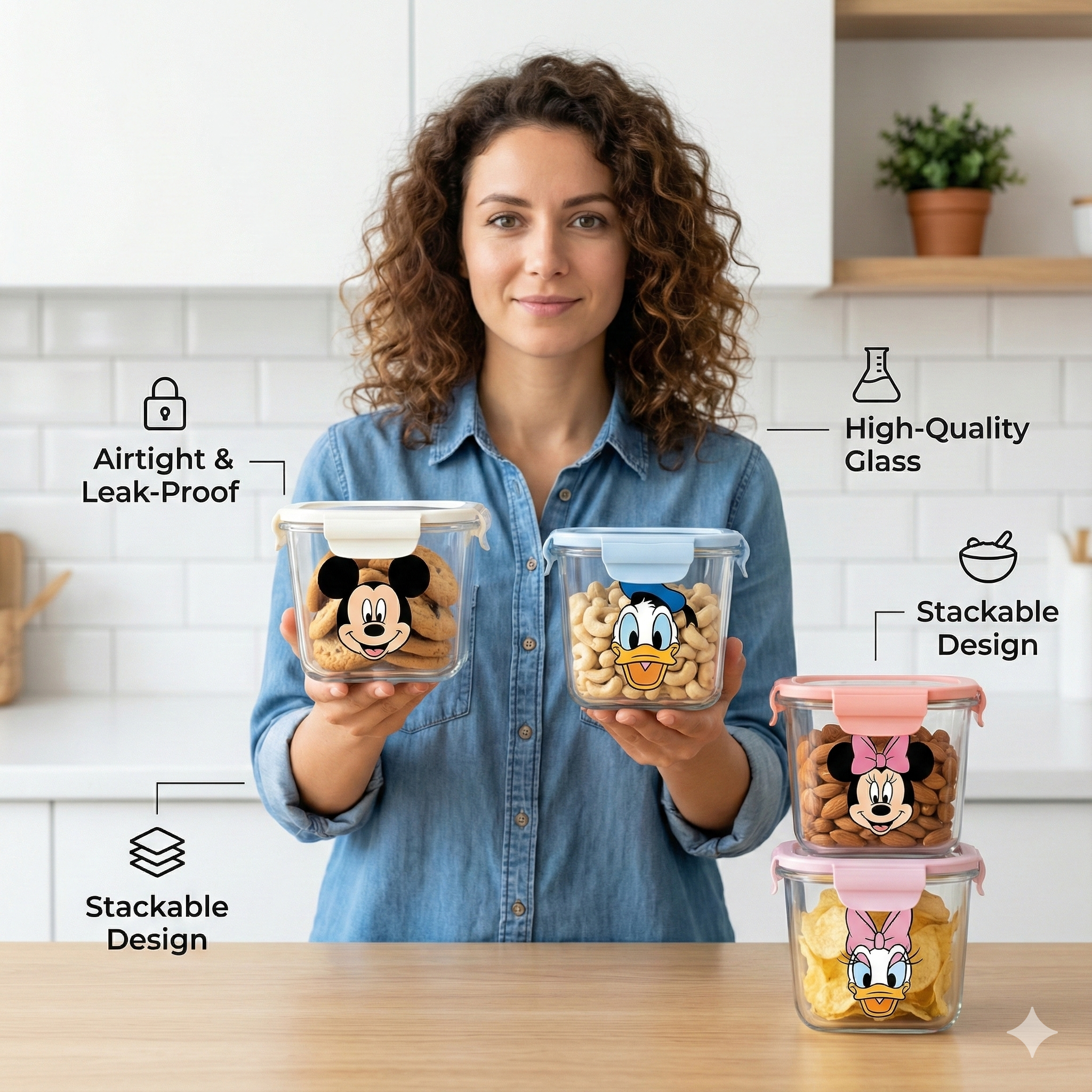 Mickey & Friends Glass Jars – Adorable Disney Design
