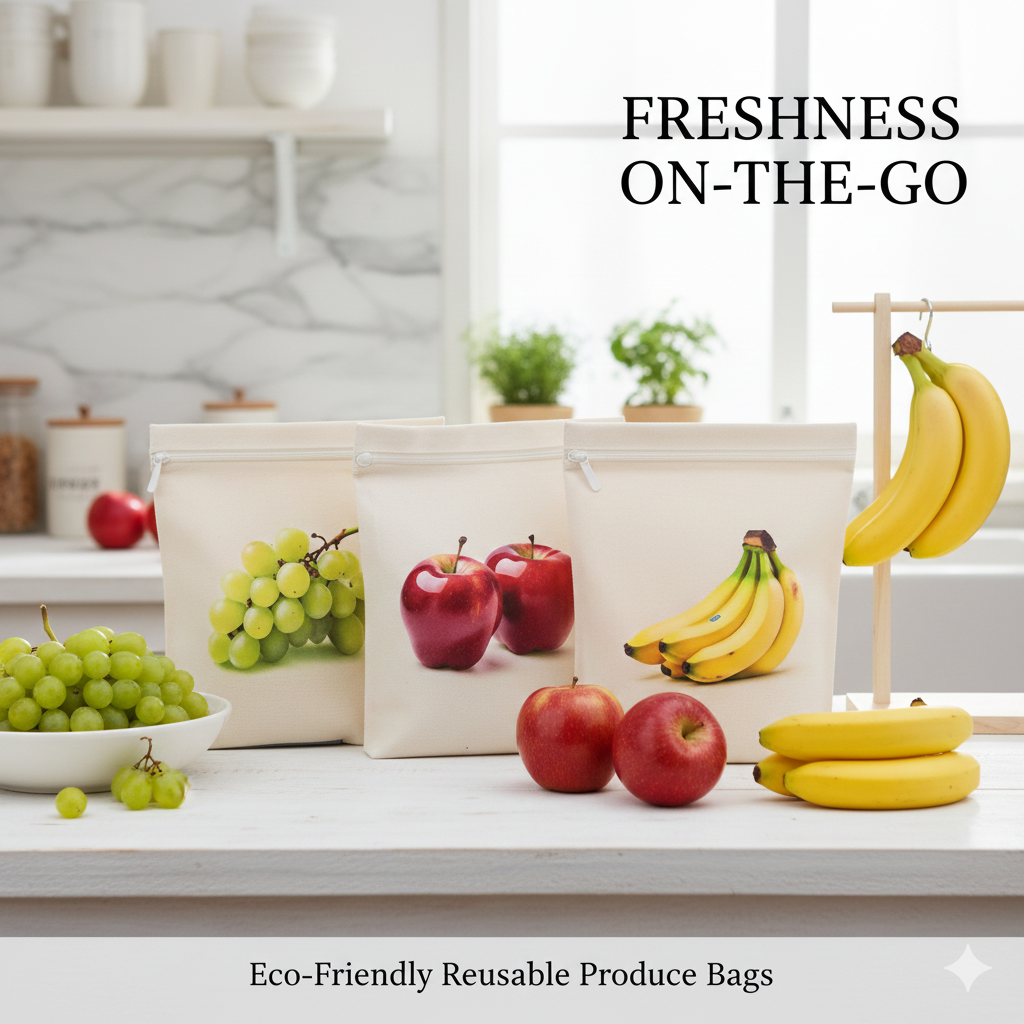 Vegetable & Fruit Storage Bags – Reusable & Washable Fabric
