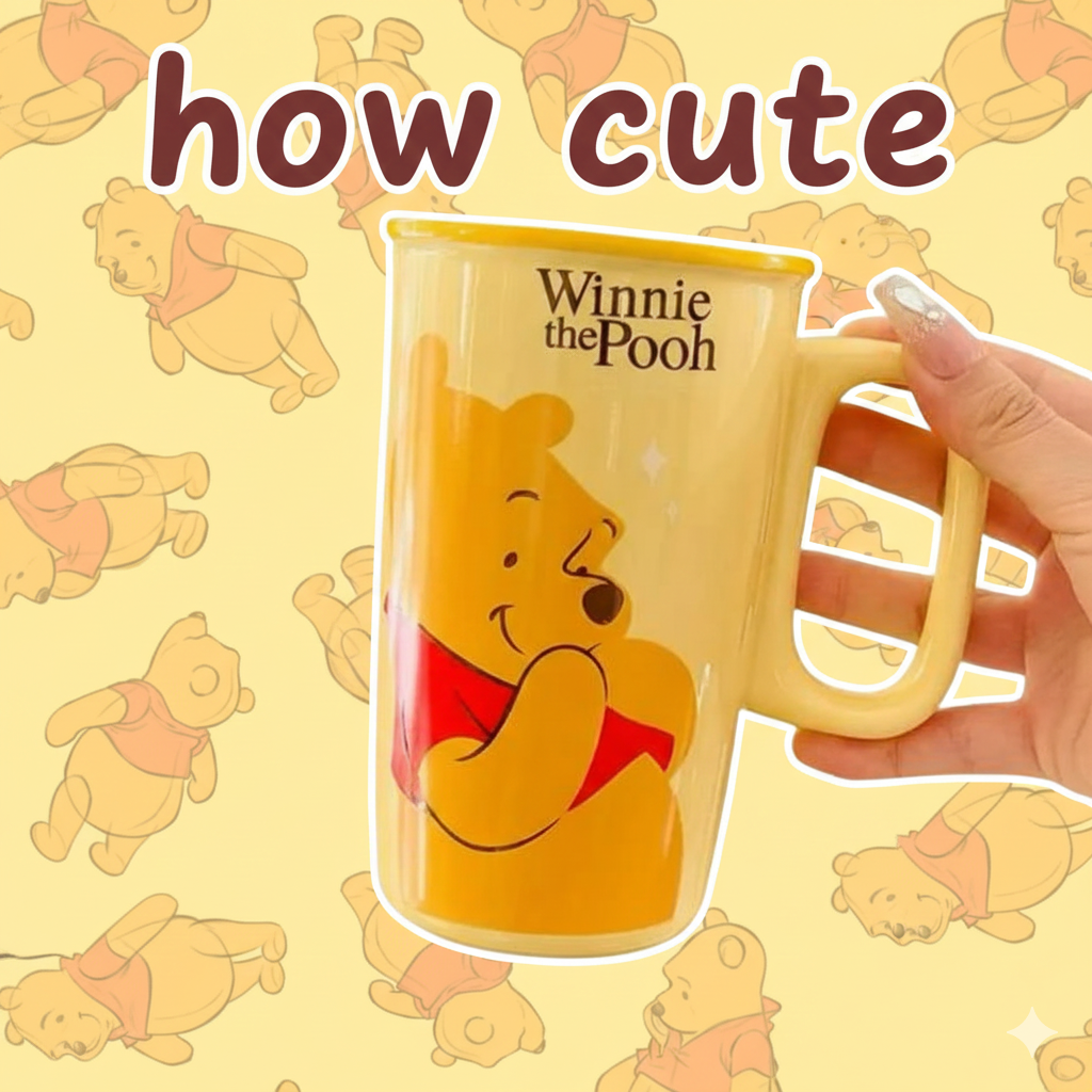 Pooh Ceramic Mug – Cute Desk Companion