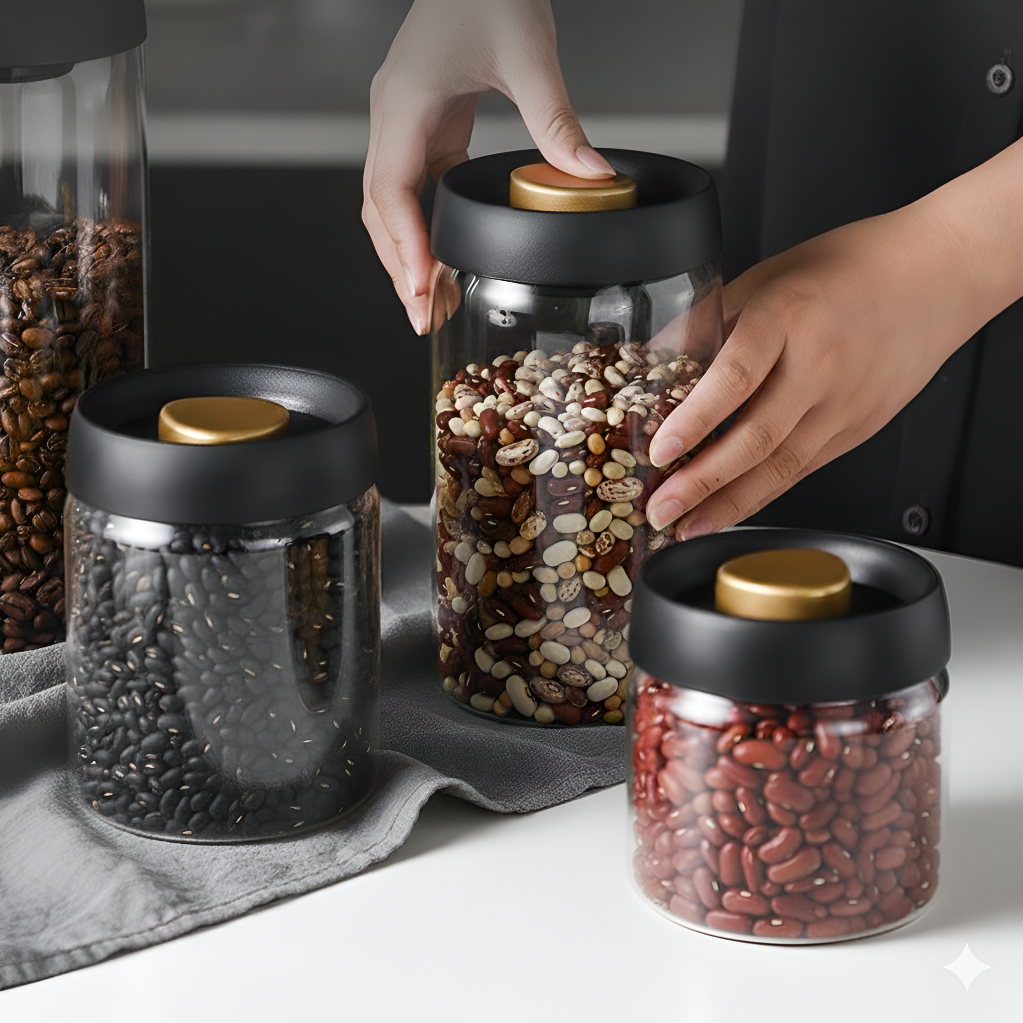 Vacuum Press Storage Jars – Airtight & Leak-Proof Protection