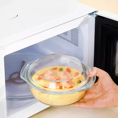 Glass Bowl with Plate Lid(1000 ML)