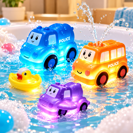 Glowing Cartoon Bath Toys