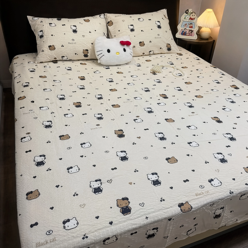 Soft Cotton Kitty  Bedsheet(90x200cm)