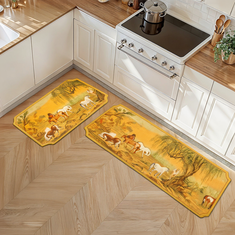 Vintage Horse Kitchen Mat