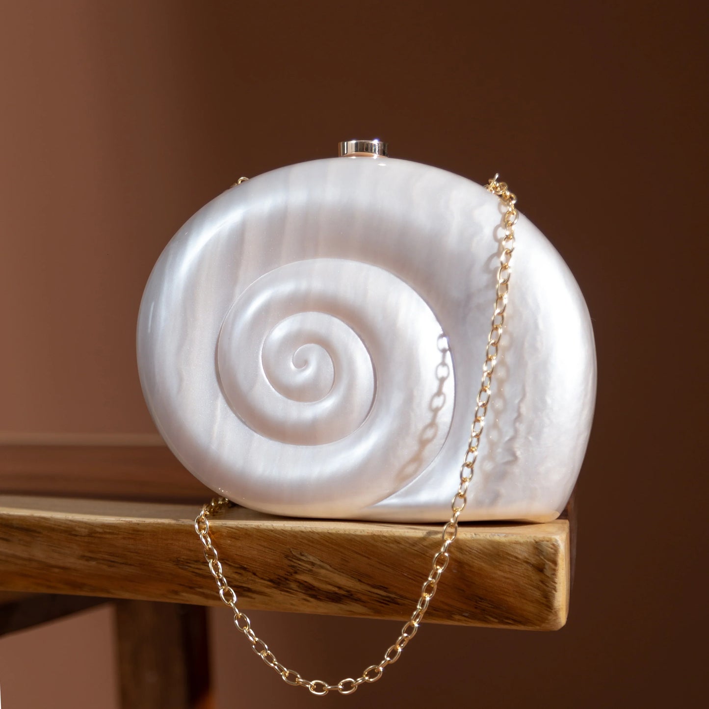 Acrylic Shell Shape Clutch