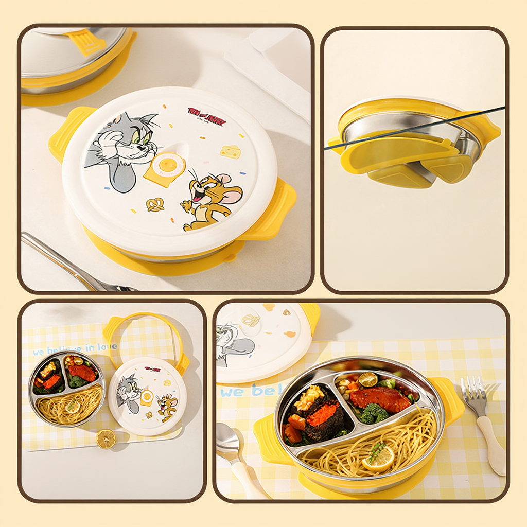 Tom & Jerry Lunch Box – Microwave Safe &amp; Detachable Steel Tray