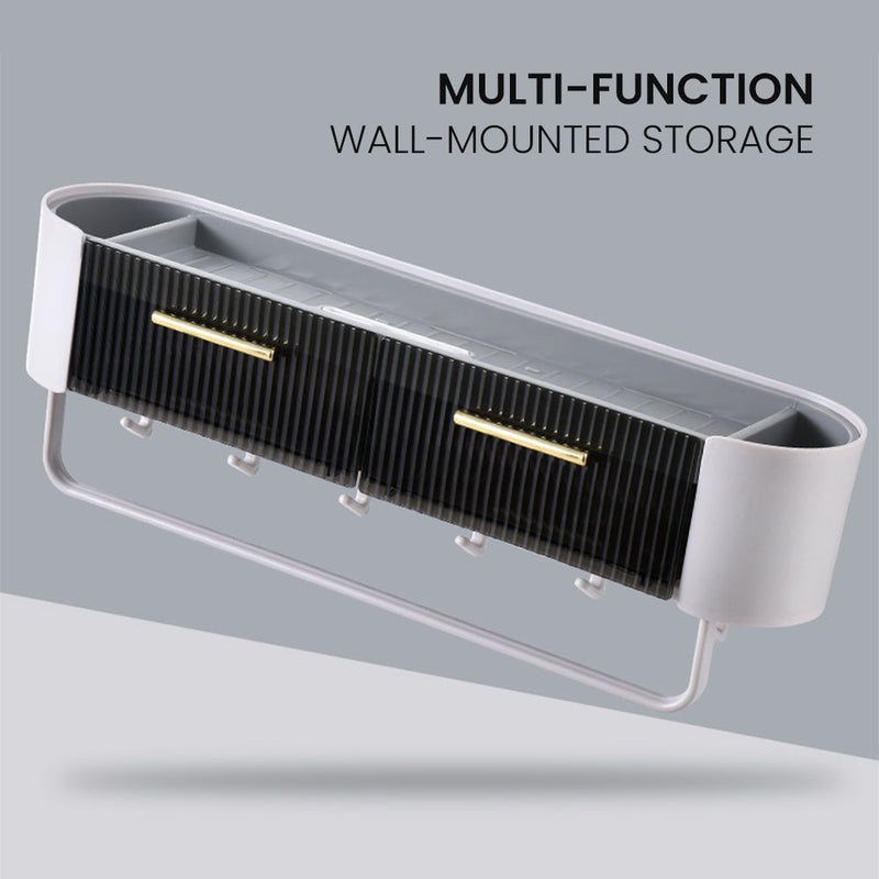 Bathroom Storage Shelf With Towel Rack