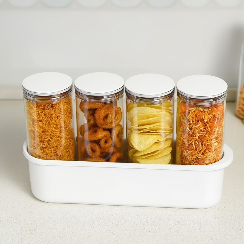 Clear Pantry Storage Jars