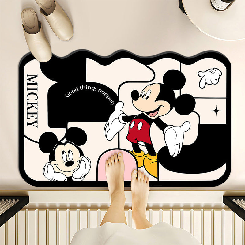 Mickey & Minnie Floor Mat – Vibrant Colors
