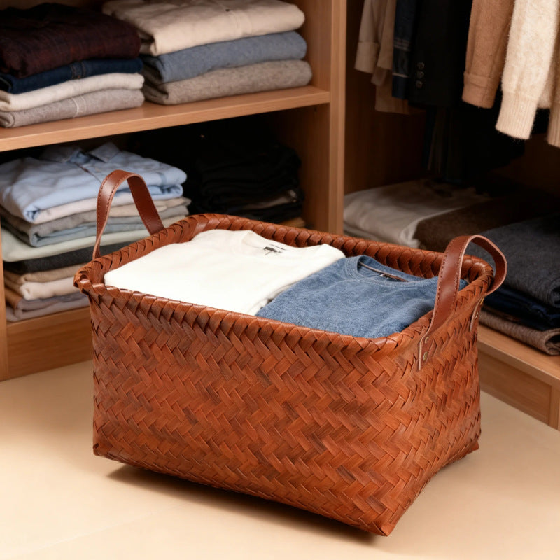 Rustic Woven Storage Basket