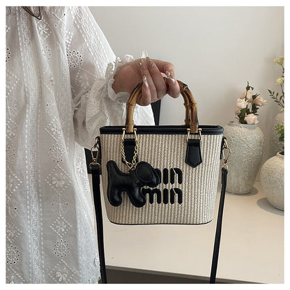 Minmin Charm Woven Bag