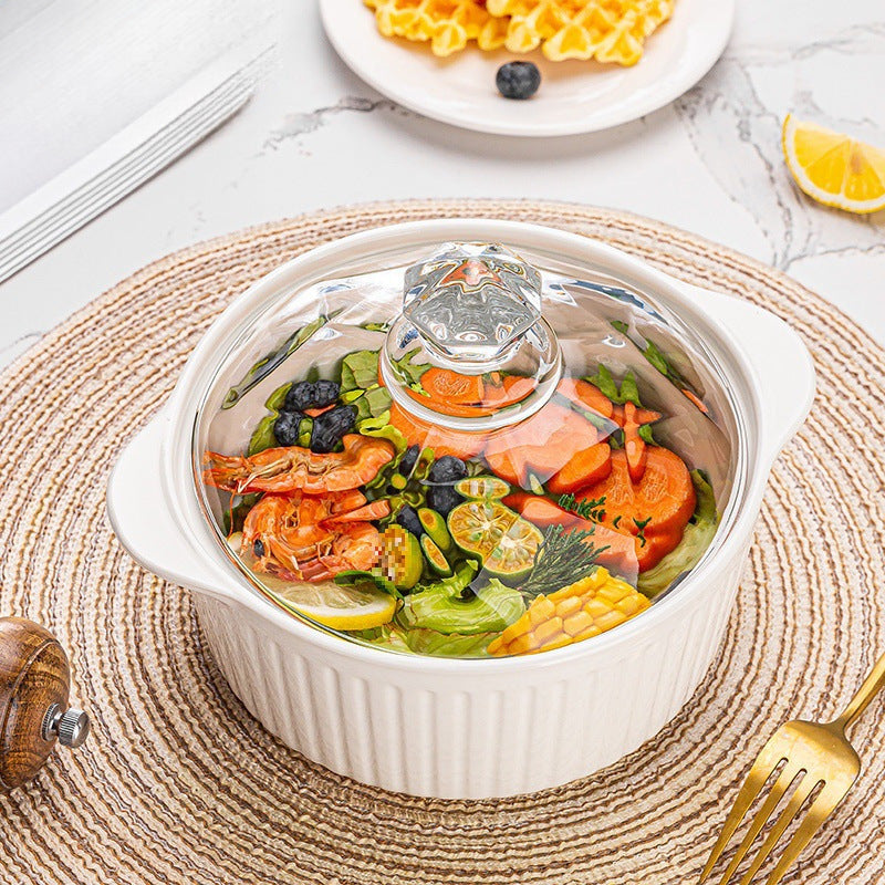 Double Handled Glass Ceramic Bowl – Perfect gifting choice
