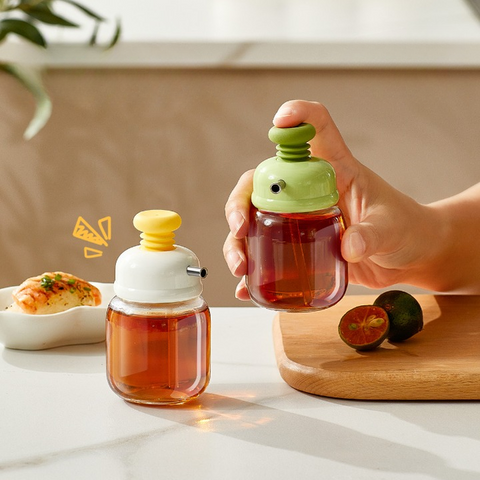 Press-type Glass Oil Bottle