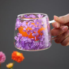 Floral Glass Mug