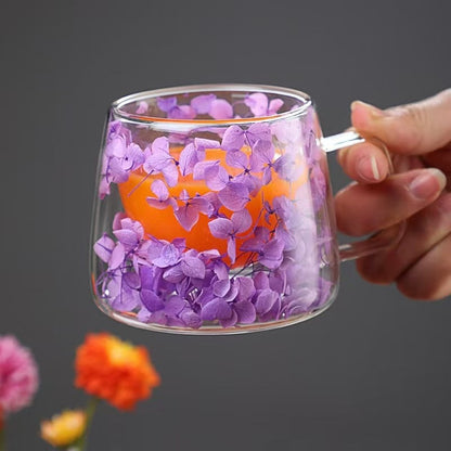Floral Glass Mug