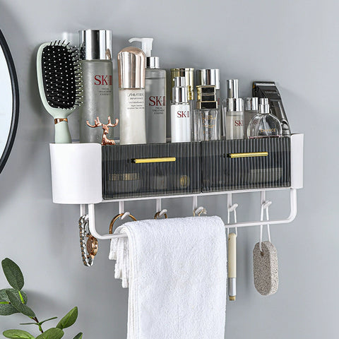 Bathroom Storage Shelf With Towel Rack