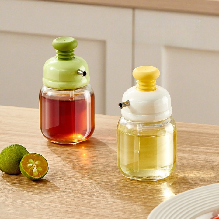 Press-type Glass Oil Bottle