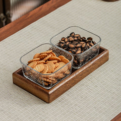 Divided Wooden Dry Fruit Tray