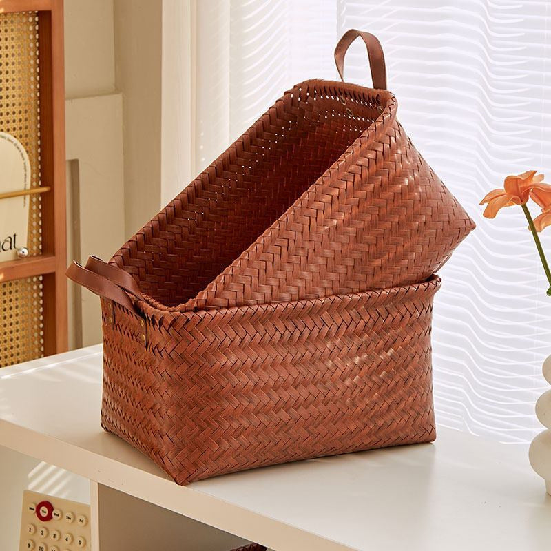 Rustic Woven Storage Basket
