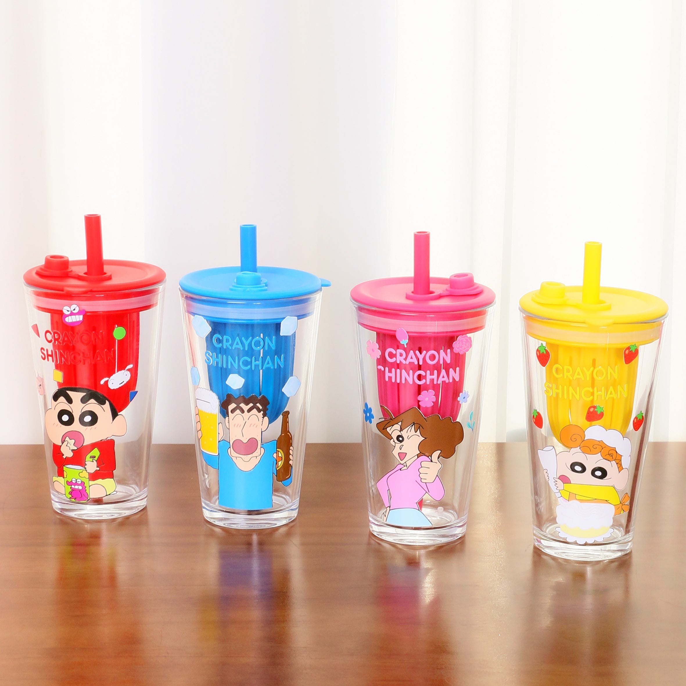 Shinchan Family Sipper Glasses – Cutest Anime Vibes Ever
