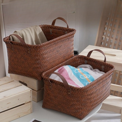Rustic Woven Storage Basket