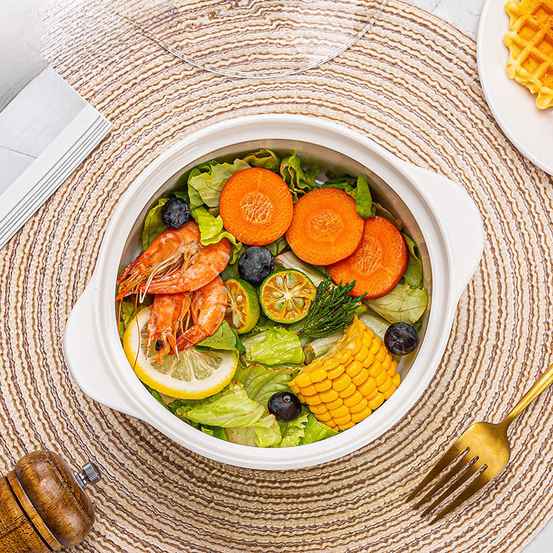 Double Handled Glass Ceramic Bowl – Premium glass ceramic material
