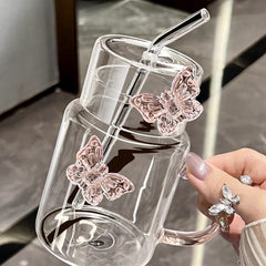 Butterfly Glass Cup