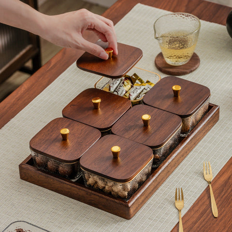 Divided Wooden Dry Fruit Tray