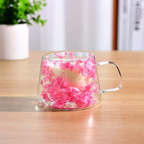 Floral Glass Mug
