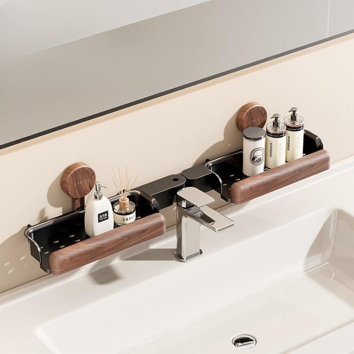 Wooden Bathroom Storage Rack