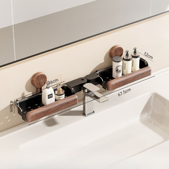 Wooden Bathroom Storage Rack