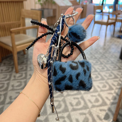 Leopard Print Keychain