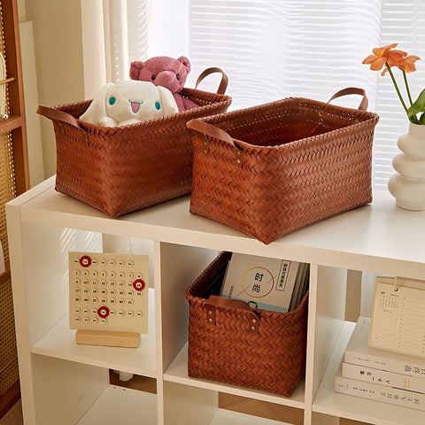 Rustic Woven Storage Basket