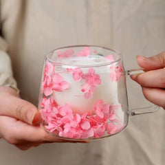 Floral Glass Mug