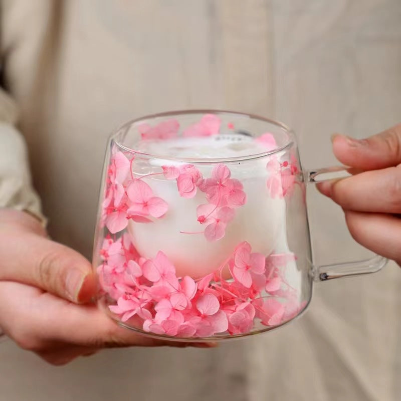Floral Glass Mug