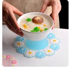 Flower Design Silicone Coasters
