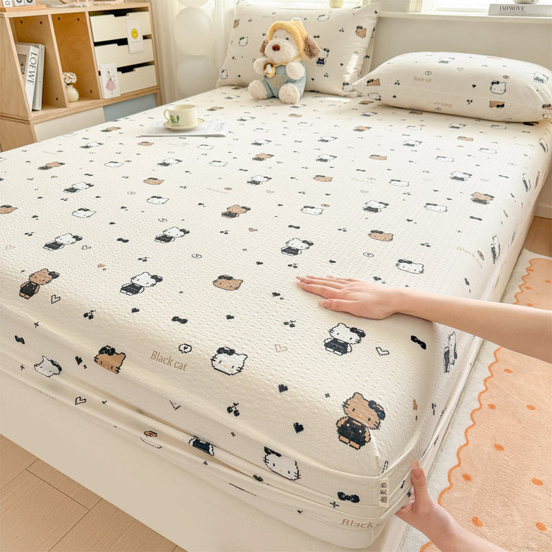 Soft Cotton Kitty  Bedsheet(90x200cm)