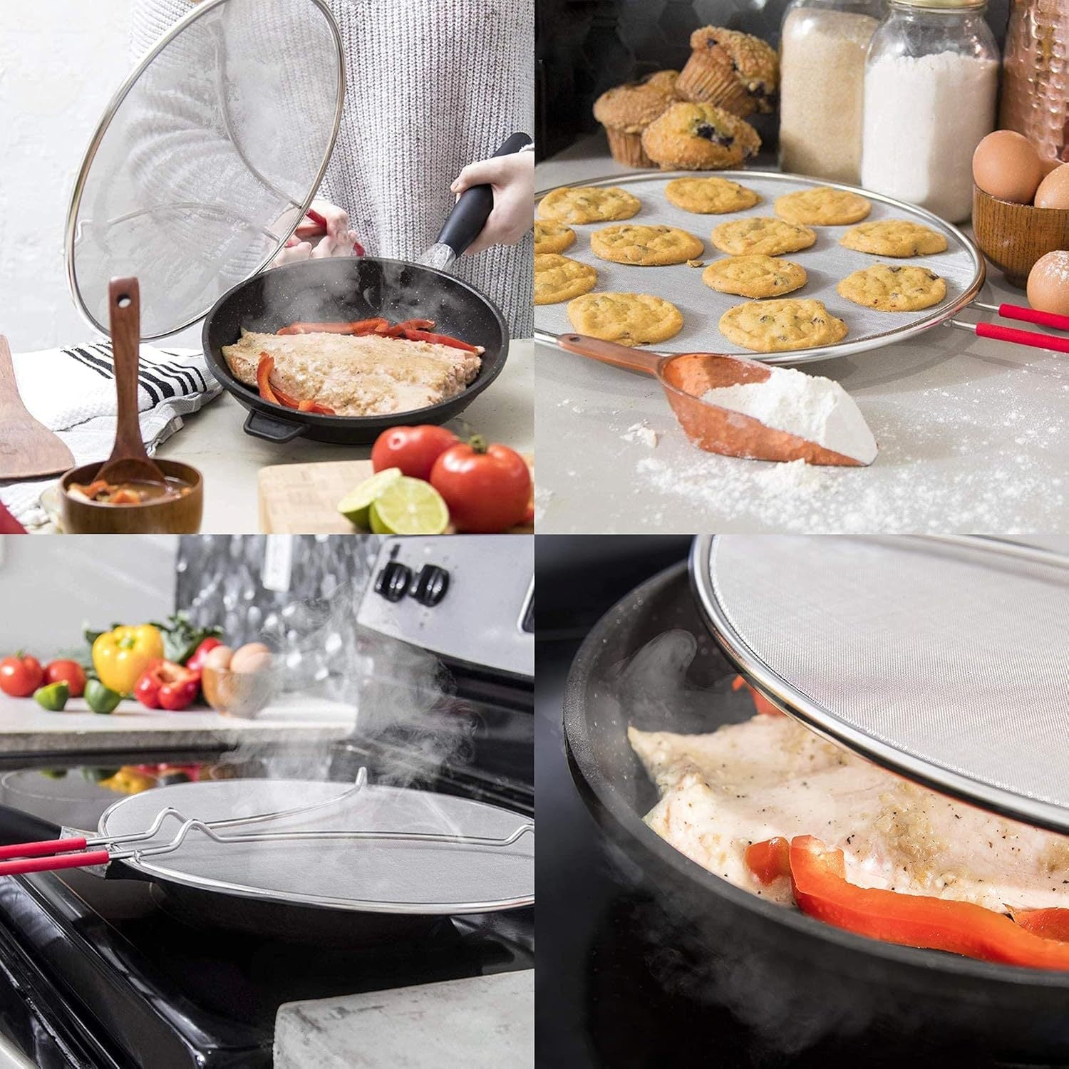 Stainless Steel Splatter Guard – Keeps Your Kitchen Cleaner