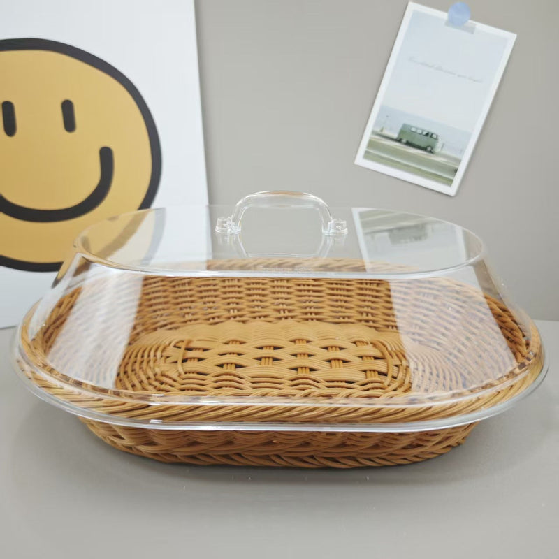 Wicker Basket with Lid