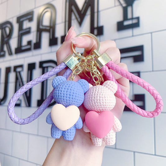 Teddy Heart Keychain