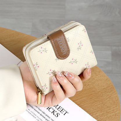 Floral Charm Mini Wallet