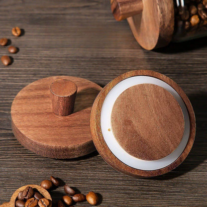 Glass Jar With Wooden Spoon(600 ML)